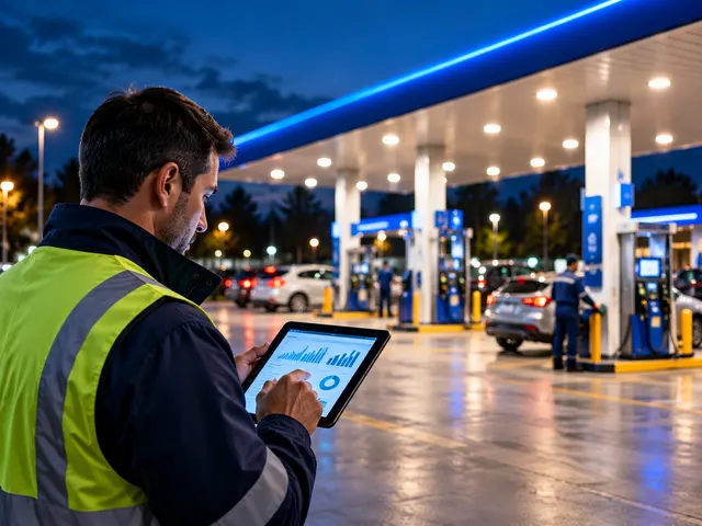 Encargado revisando indicadores en una tablet